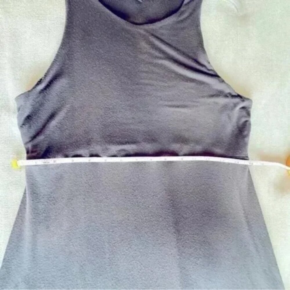 Athleta Santorini Dress Black Olive Sleeveless Fit & Flare Boatneck Size Medium - Picture 9 of 10